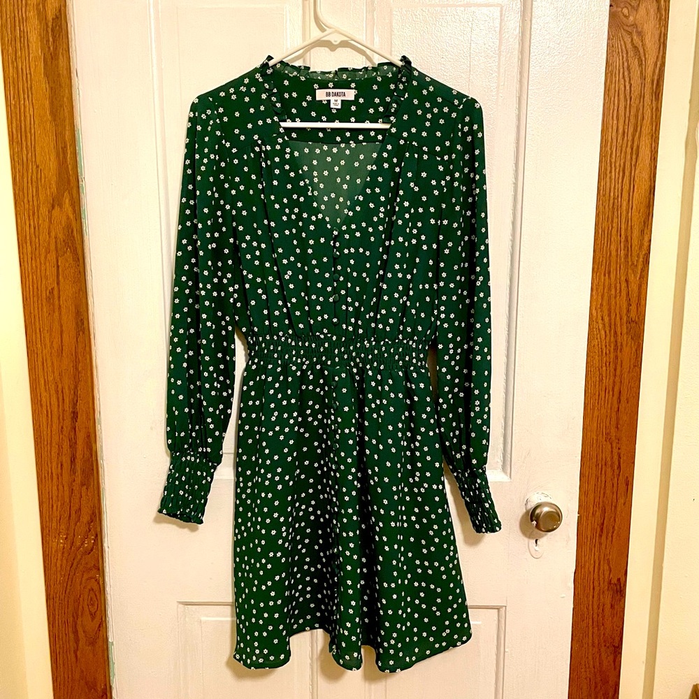 Green Micro Daisy BB Dakota Dress - only worn once!